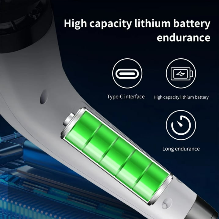 Electric Spin Scrubber - Cordless Cleaning Brush with 7 Heads & Long Handle Power Shower Scrubber for Bathroom Kitchen Tile Floor, White