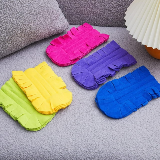 Duster Refill Fleece Refills Hand Dusters Cleaning Reusable Duster Pads Washable Dusters for Cleaning Ceiling Fan Hardwoods Window Kitchen Floor, Rainbow Colors