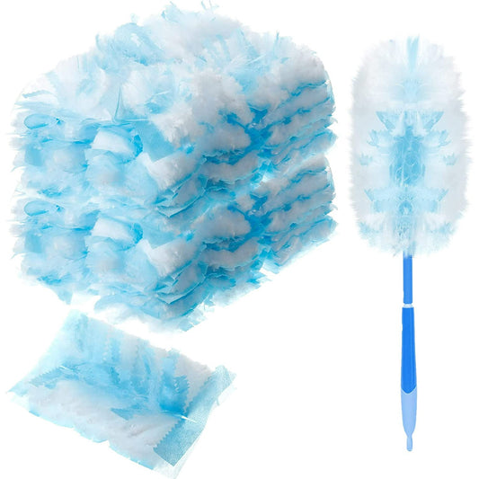 100 Pcs Disposable Duster Refills Replacement Head for Cleaning Home, Office, Blinds, Ceiling Fans, Furniture